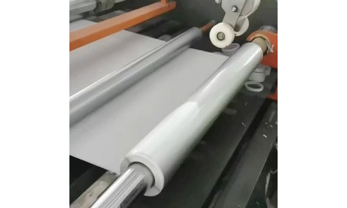 Production line for sand-coated polymer waterproofing membranes